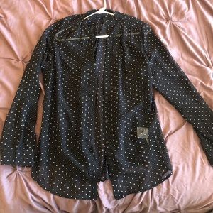 Old Navy black with white polka dots